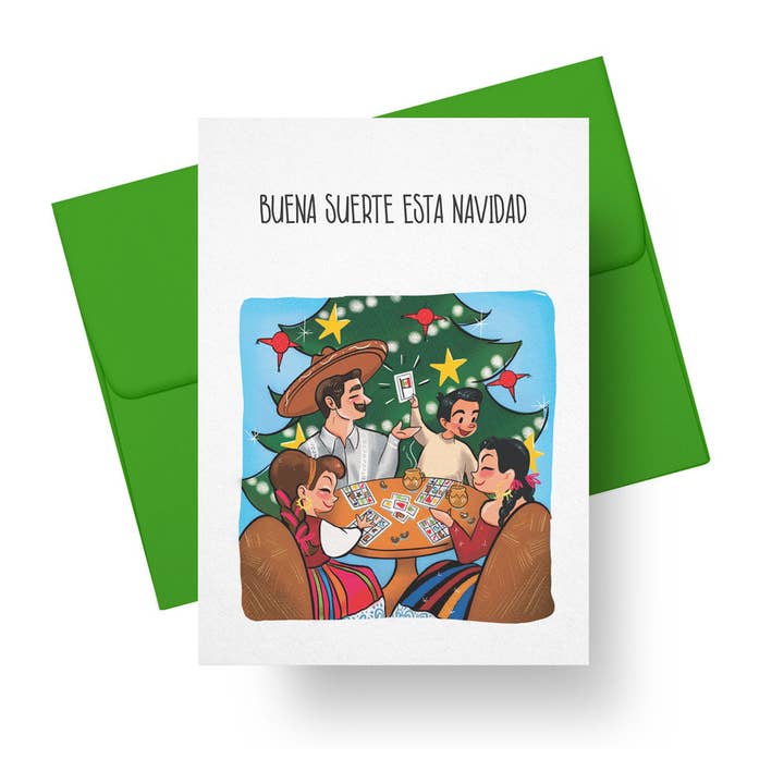 Paper Tacos® - Wholesale Christmas Card - New, Loteria Family Christmas