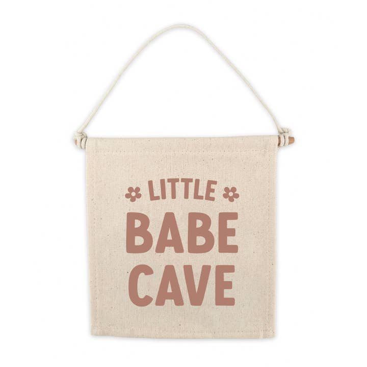 Cherrypick - Wholesale Sign - Little Babe Cave Canvas Hang Sign - Girls Canvas Decor