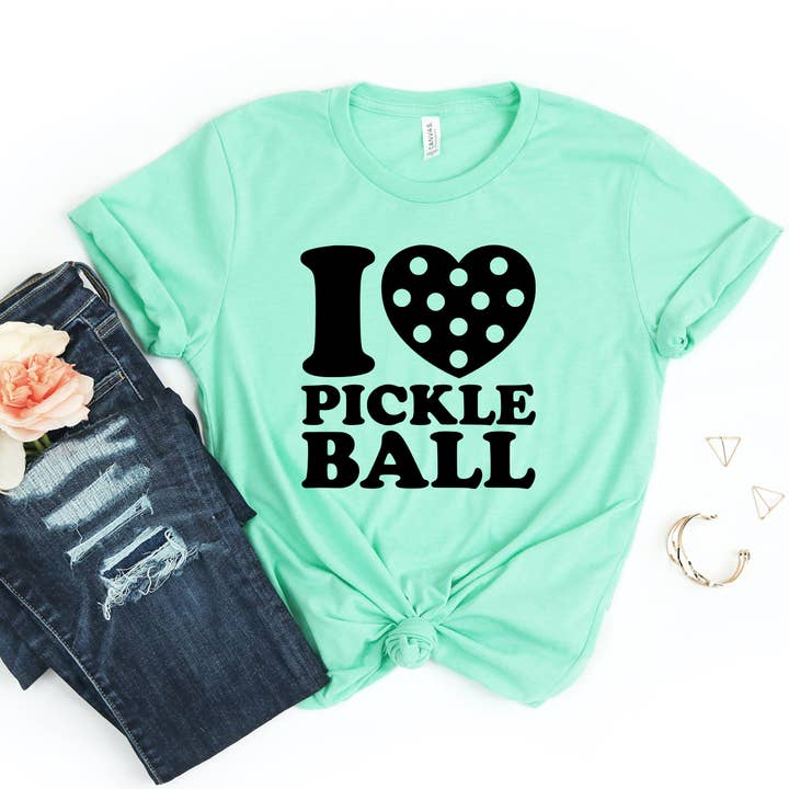 I Love Pickle Ball T-shirt - Bella Canvas for wholesale by Printliss
