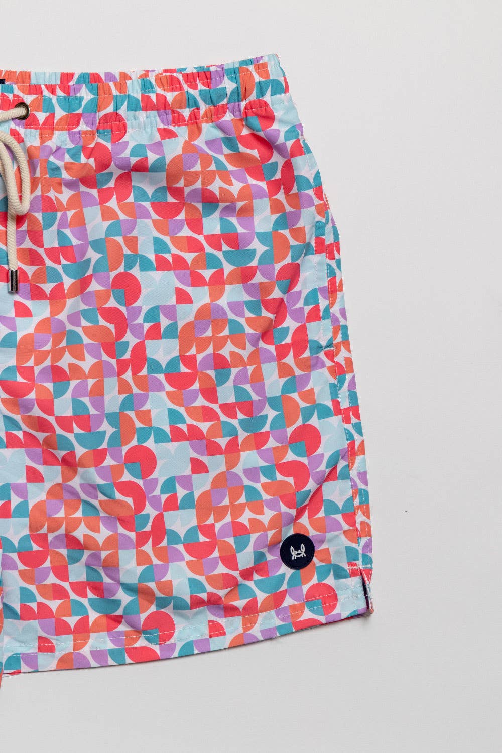 Custi Mikelo: Men's Clothing & Christmas Gifts - Wholesale Swim Shorts - Men's - Coral Geometric Swimsuit1