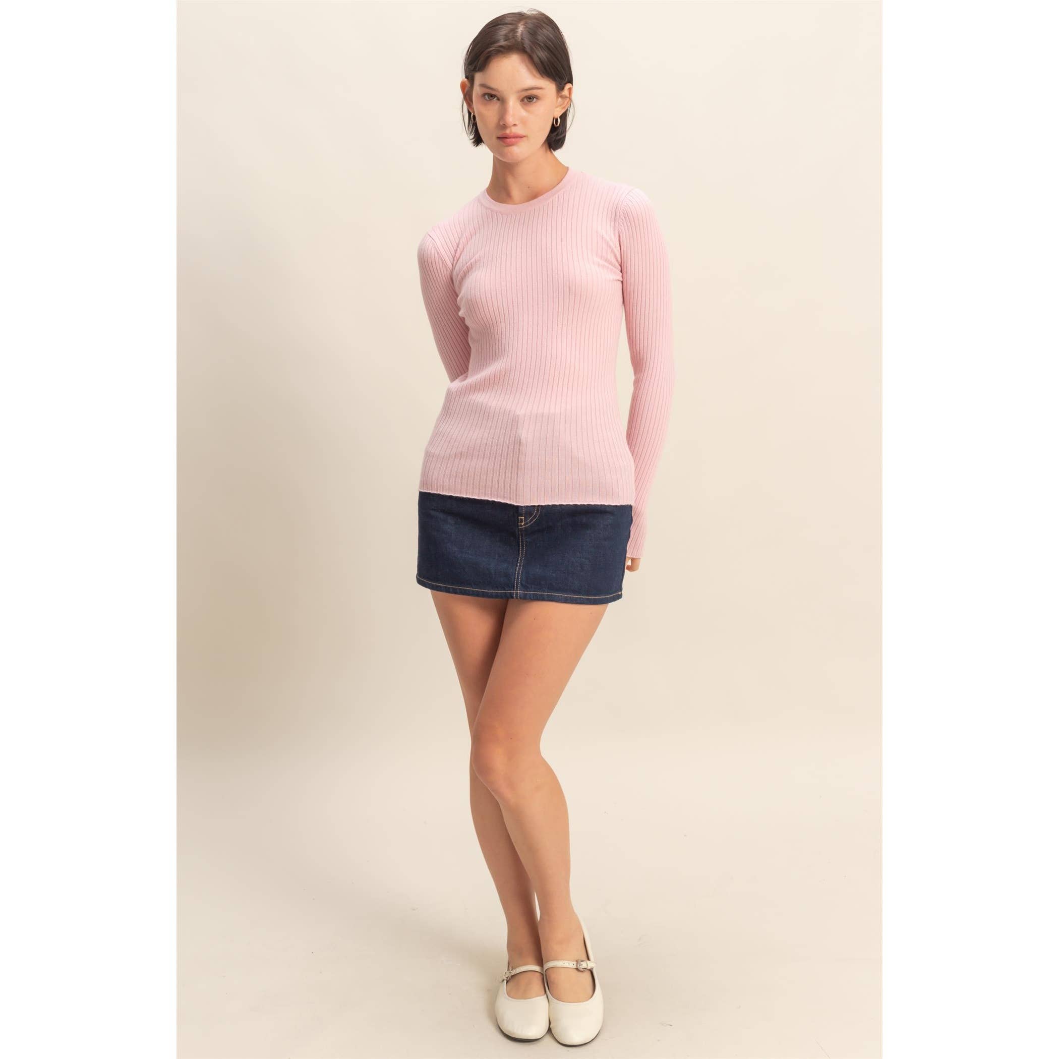 HYFVE - Wholesale Knit Top - Women's - Ribbed Long Sleeve Knit Top6