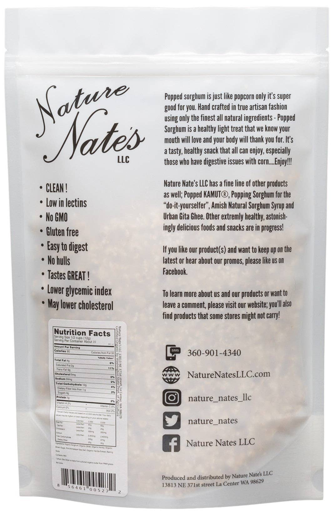 Nature Nate's LLC - Wholesale Popcorn - Organic Popped Sorghum Brown Butter Caramel1