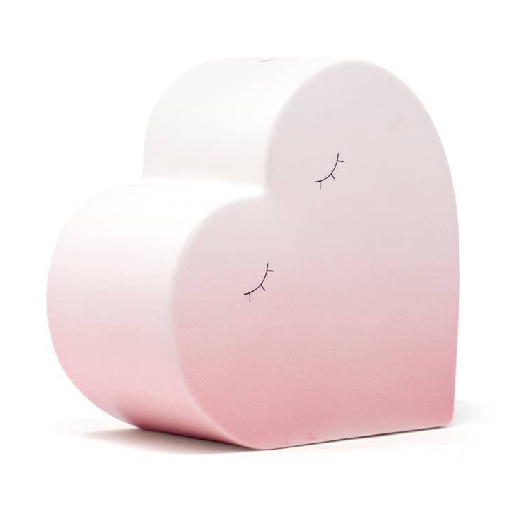 Pink Ombre Heart Bank for wholesale by Child To Cherish®