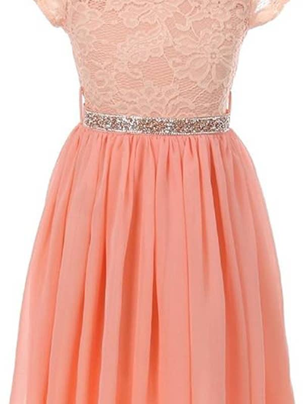 iGirlDress - Wholesale Dress - Kids - Floral Lace and Chiffon Flower Girl Dress 2-146