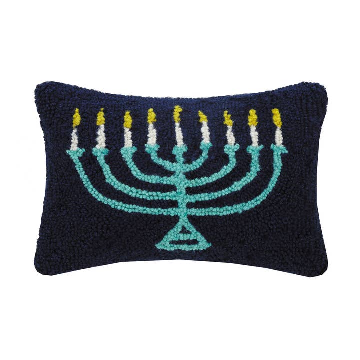 Menorah Hook Pillow - Hanukkah for wholesale by Peking Handicraft