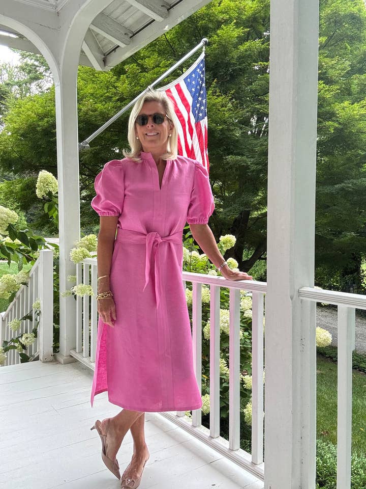 Sconset Maxi Dress in Hot pink for wholesale by Vanessa Fox