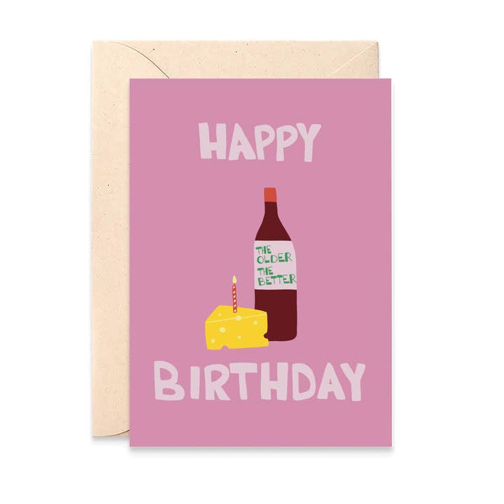 Kaart 'hoe ouder hoe beter' verjaardagskaart voor wholesale door beeb