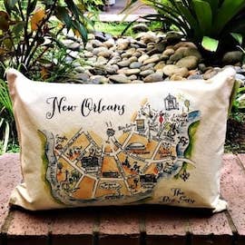 New Orleans LA dekorativ kudde (med insats) för wholesale av Gooseberry Designs