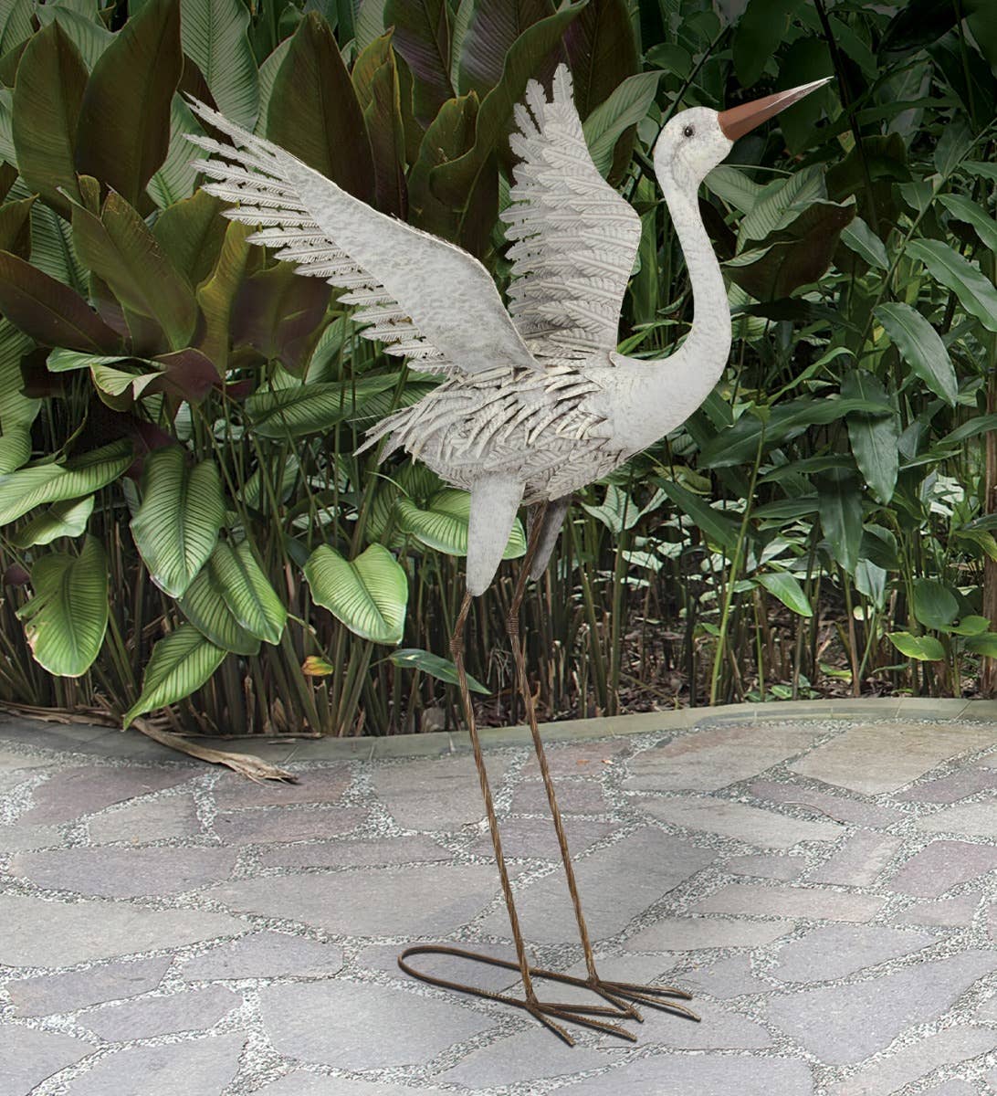 Regal Art & Gift - Wholesale Outdoor Ornament/Decor - Egret 37" - Wing Up1