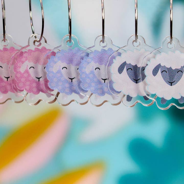 Paper Pattern Silk - Wholesale Dangle earrings - White Sheep Earrings, Cute Animal Dangles1