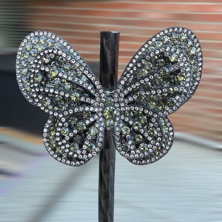Dk Green Bling Butterfly - Boujee Tumbler Bow for wholesale by Olive Lane Accessories
