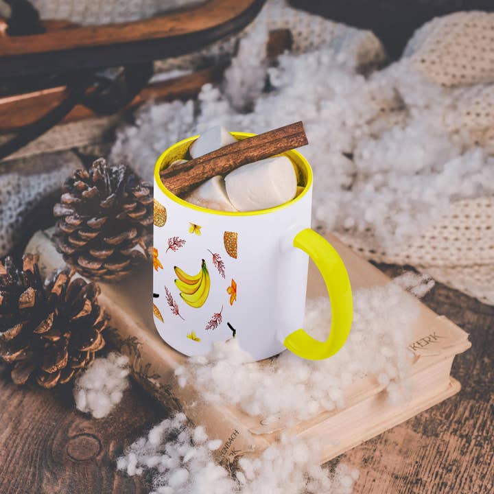 3dRose - Wholesale Coffee Mug - 3dRose, Tropical Fruit, Bananas, and Flowers Pattern, Mug5