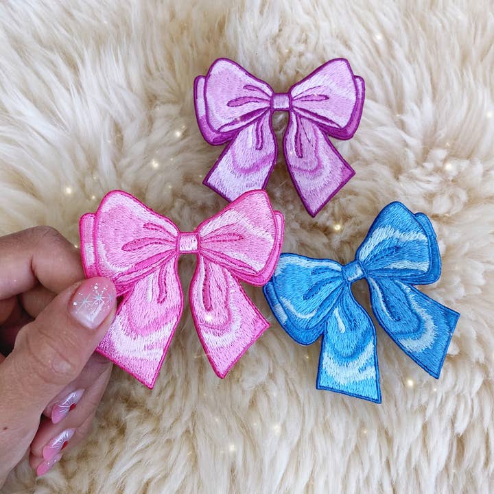 Fluffy Bow Patch for wholesale by Wildflower + Co.