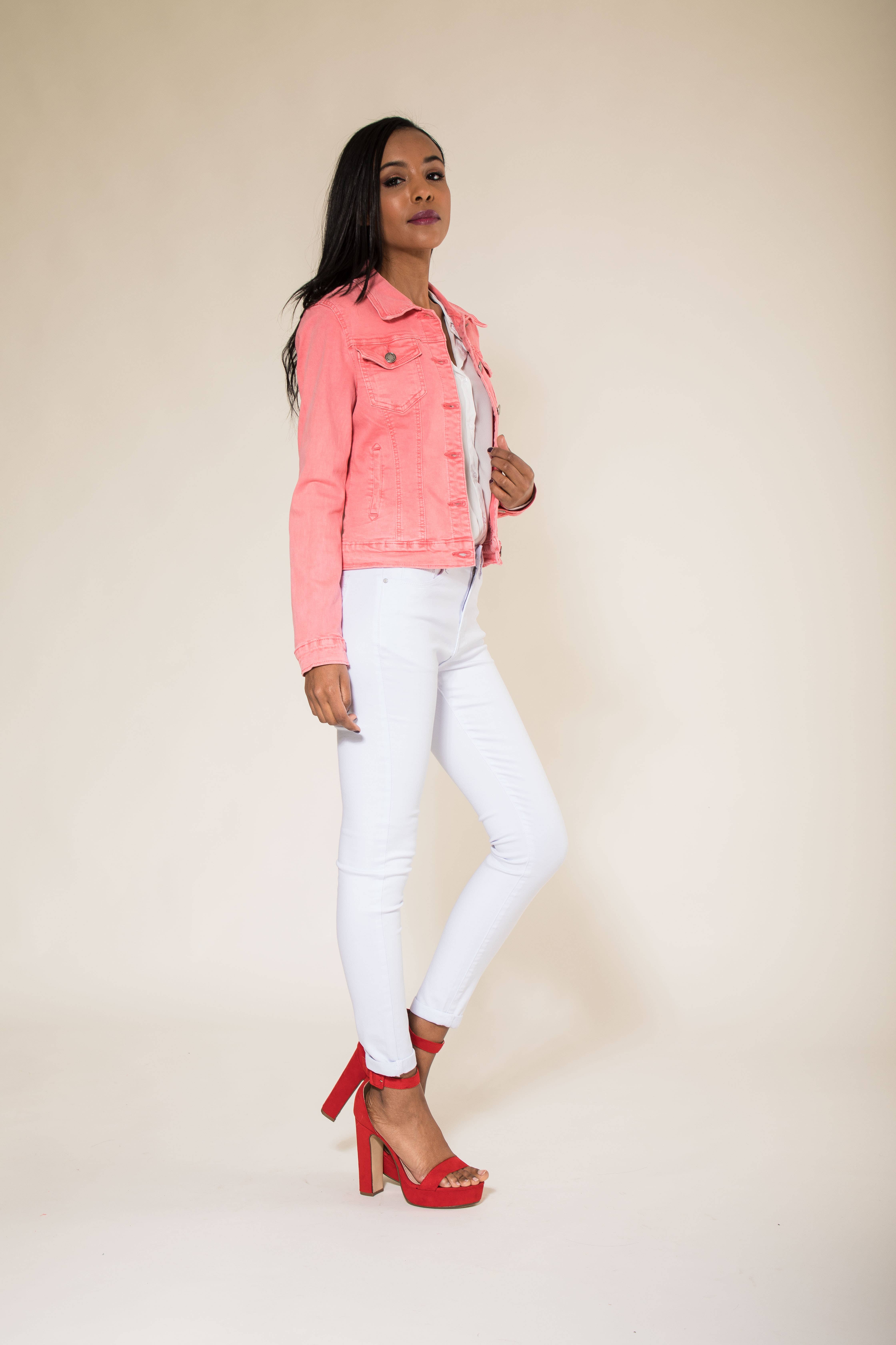 Nina Carter - Wholesale Jas - Dames - Stretch nauwsluitend jack kleur J212A6