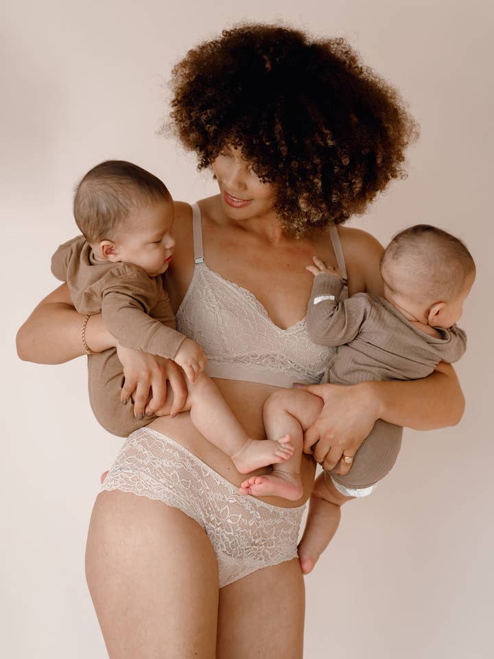 Leia Lace Hipster - Rose for wholesale by Femique