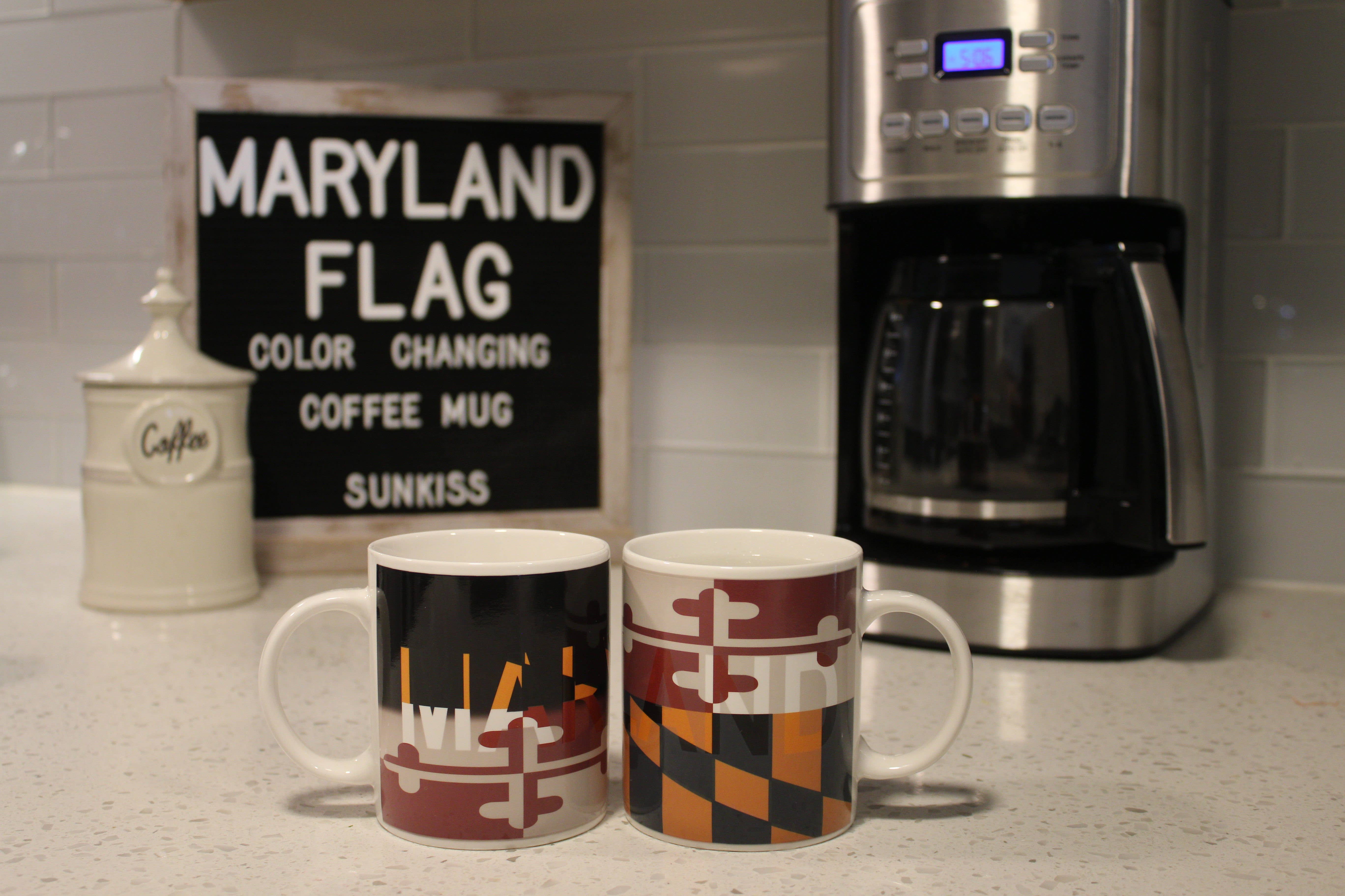 Sunkiss - Wholesale Coffee Mug - Maryland Flag Color Changing Coffee Mug8