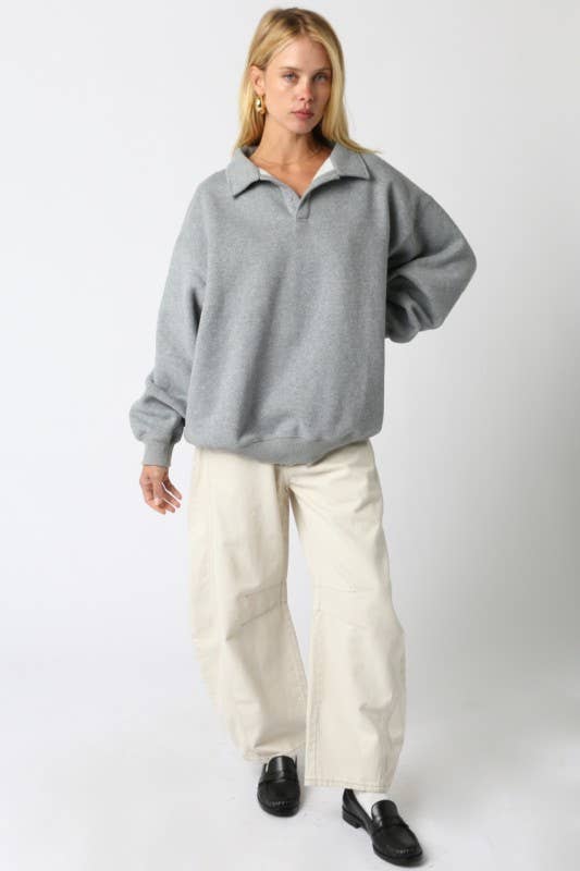 Olivaceous - Wholesale Knit Sweater - Women's - Julie Button Sweater2