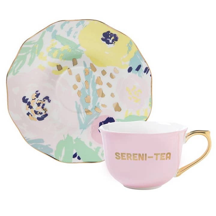 Faithworks by Creative Brands - Wholesale Coffee/Tea Cup - Tea Cup & Saucer - Sereni-tea