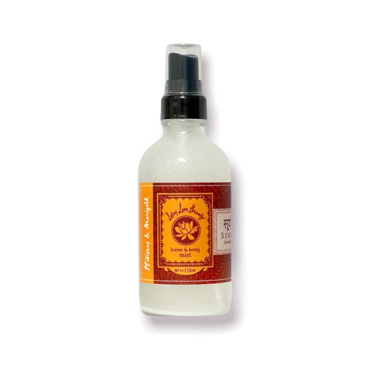 4oz Home and Body Mist - Hibiscus & Marigold for wholesale by Lotus Love Beauty
