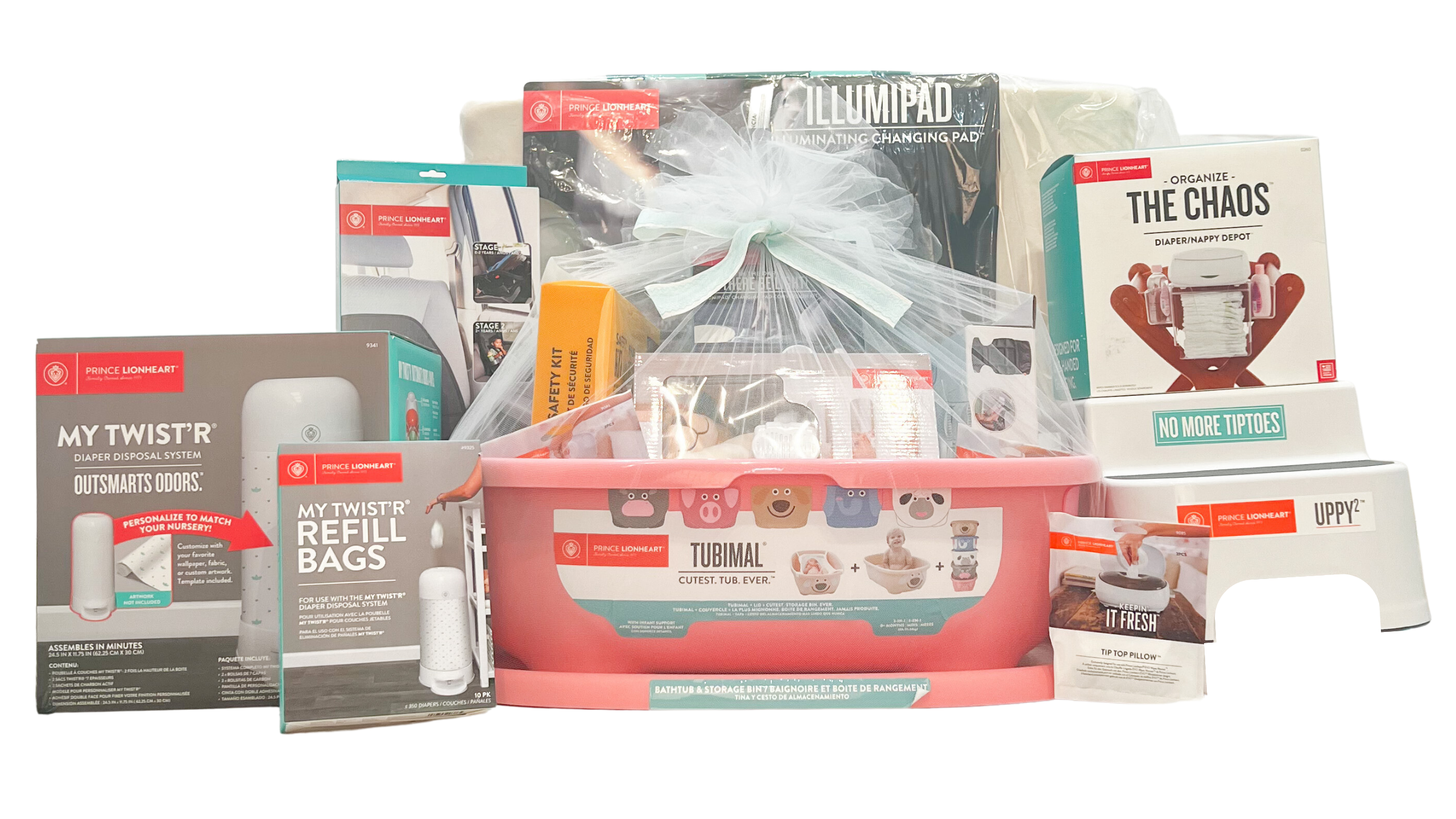 Prince Lionheart - Wholesale New Mom Gift Box/Set - Everything But the Baby Gift Basket: 1 year’s supply of the best of the best from Prince Lionheart1