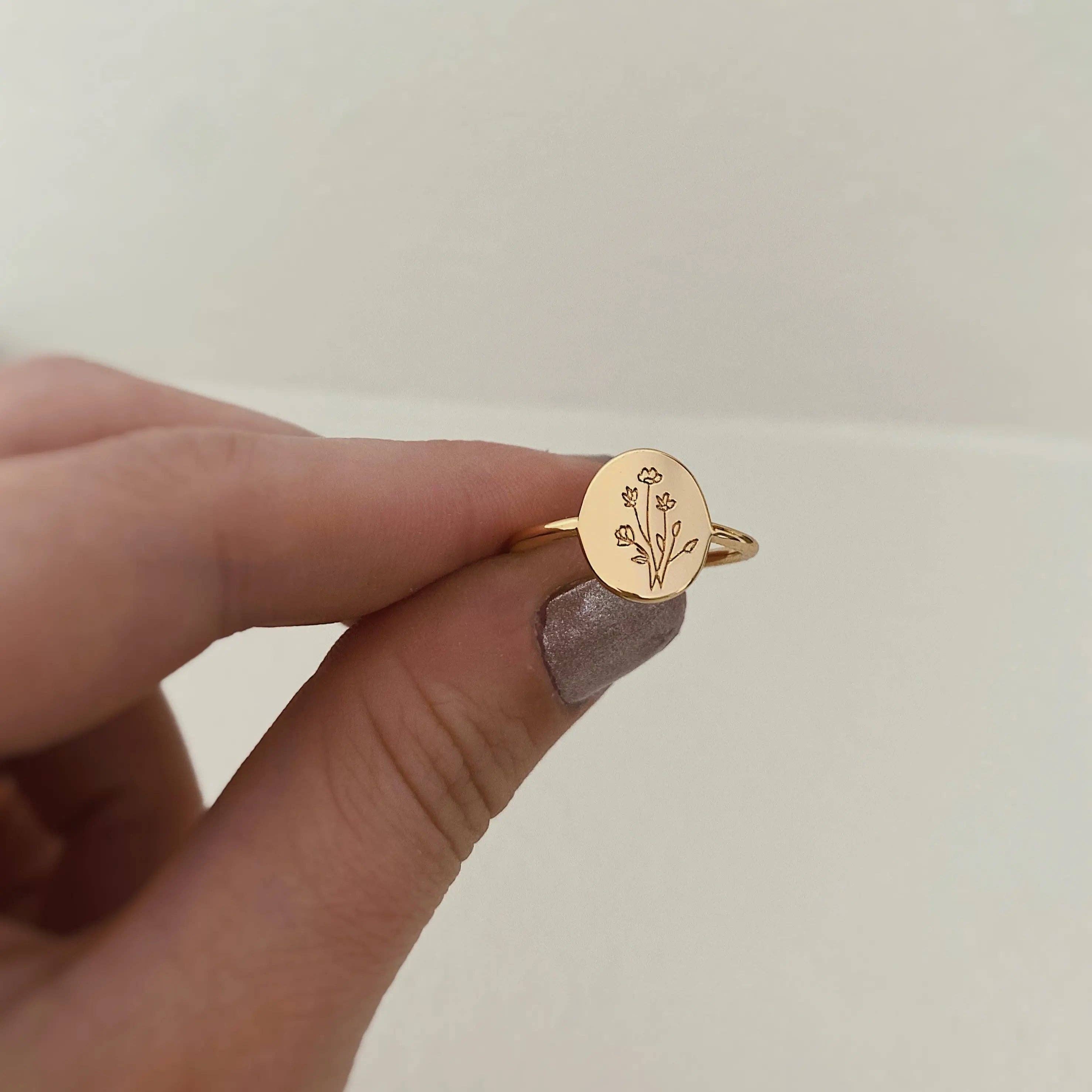 Mauve Jewelry Co. – wholesale Signetring – Wildflower Ring6