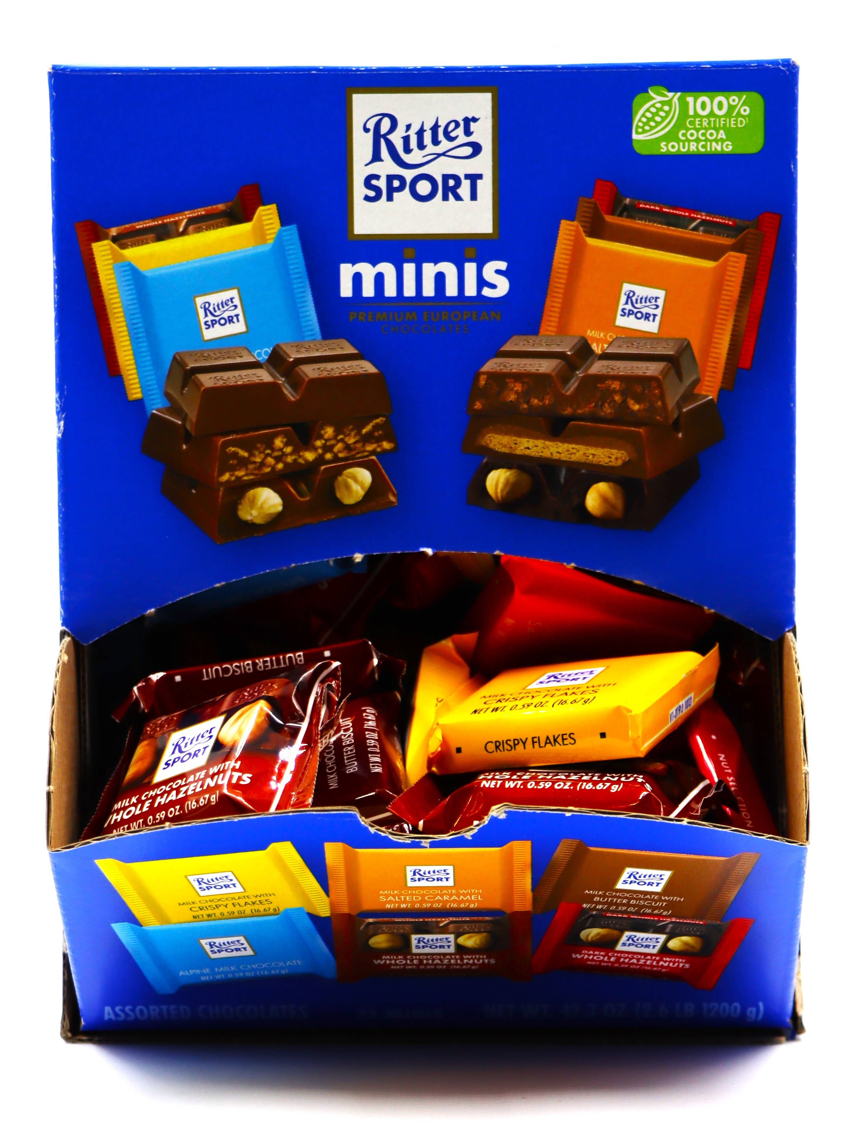 Grandpa Joe's Candy Shop - Wholesale Chocolate - Ritter Sport Assorted Mini Chocolate Squares, 72ct display2