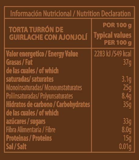 PABLO GARRIGÓS IBÁÑEZ - Wholesale Nuts - Delicatessen Almond Brittle Torta with Sesame 200 g2
