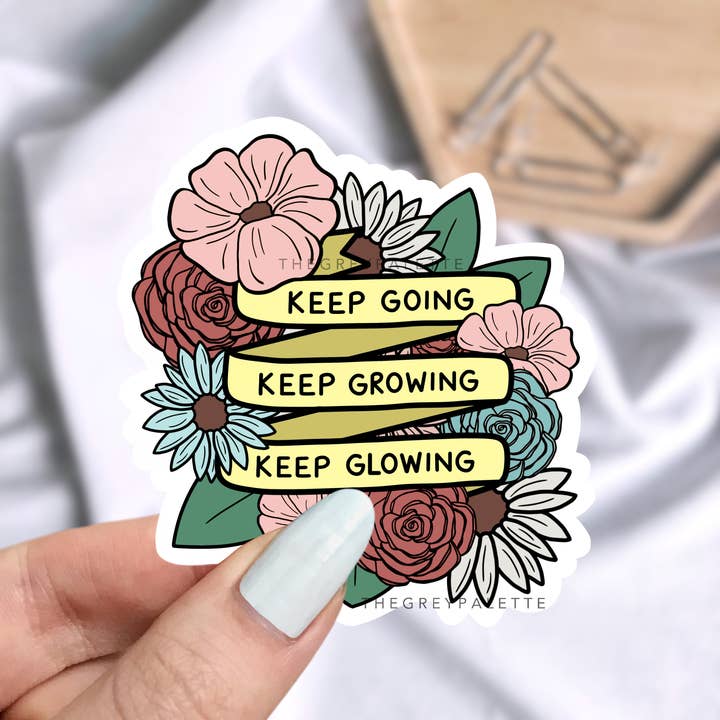 Keep Going Sticker for wholesale by The Grey Palette
