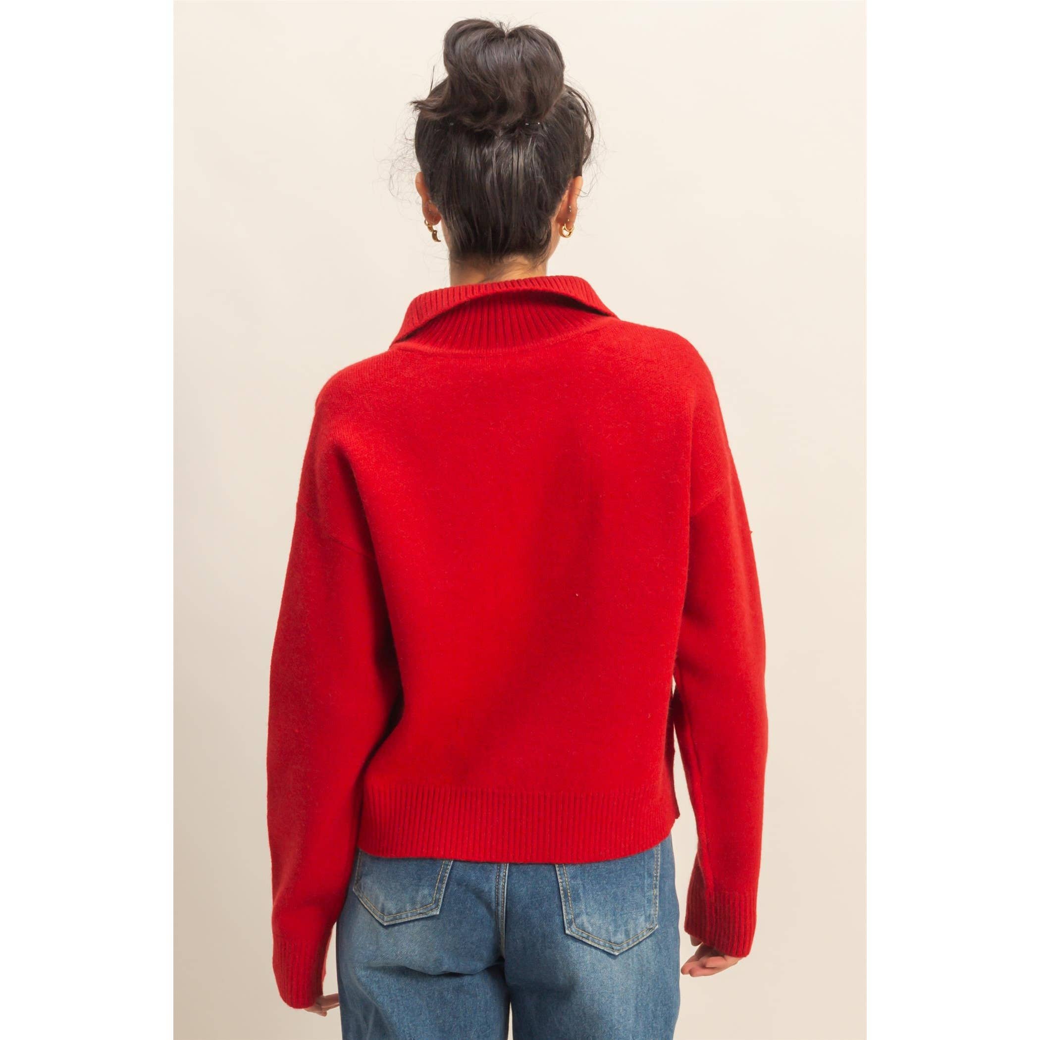 HYFVE - Vente Pull en maille – femme - Pull Classique à Demi-Zip7