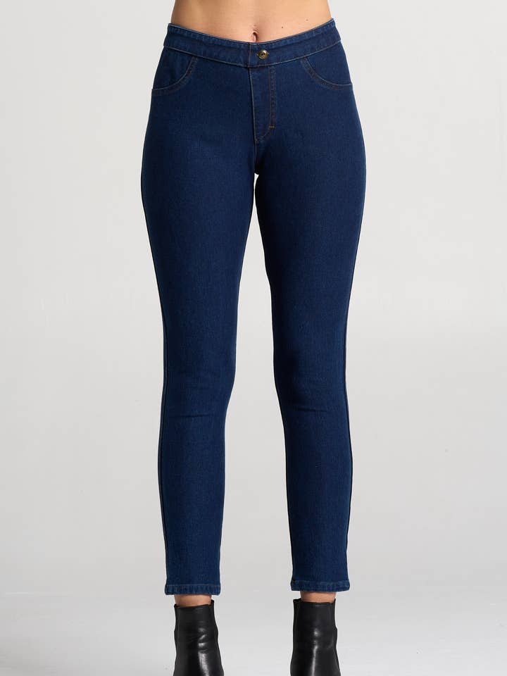 Focus Fashion - Wholesale Fashion Leggings - Women's - Pull-on skinny Stretchy Knit Denim Legging - FC101