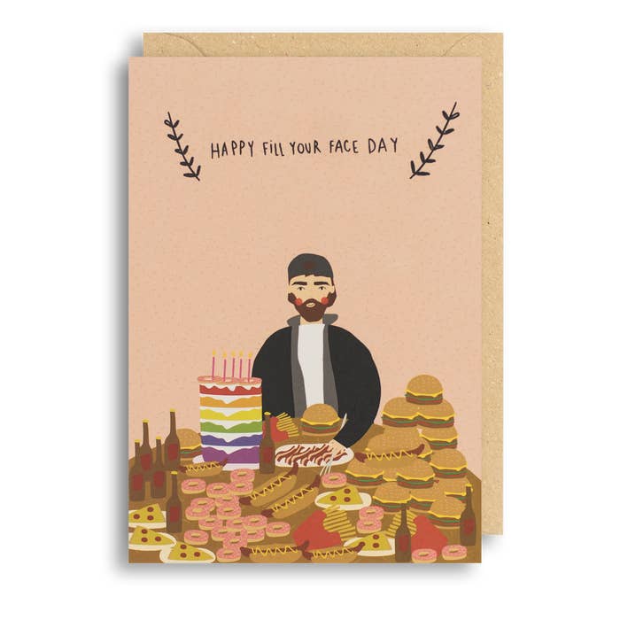 FILL YOUR FACE for wholesale by Meraki Greeting Cards