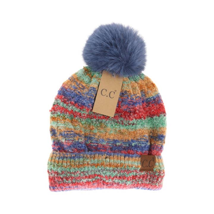 MiMi Wholesale - Wholesale Beanie - Women's - HTC0041 Luna Space Dye Pom Beanie