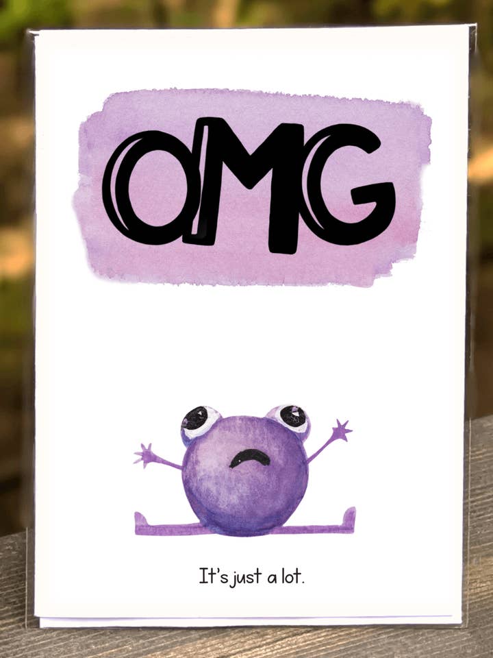 Condoléances - OMG C'est Juste Beaucoup - Carte Monstre Copain pour la vente par See Your Joy PDX