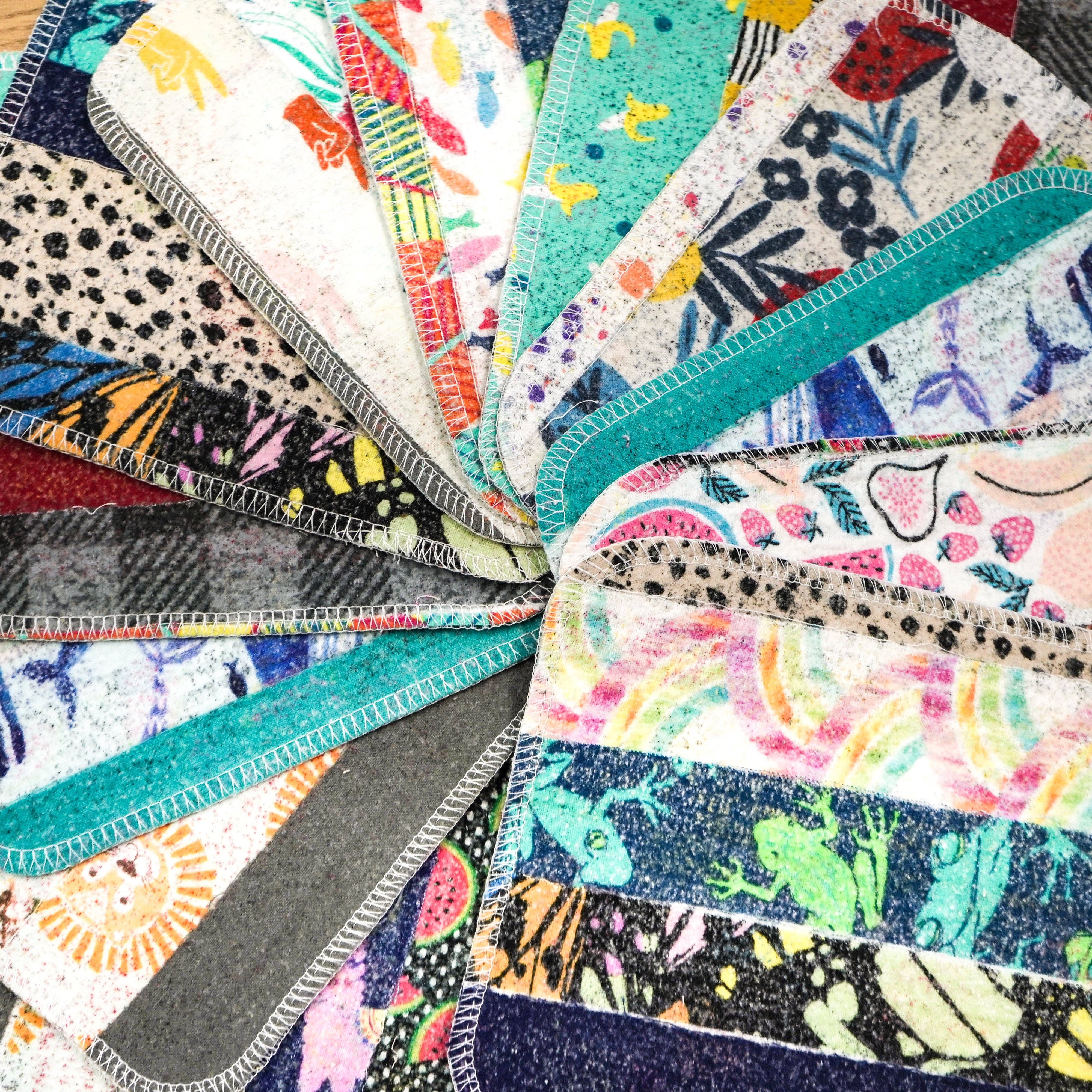 Marley's Monsters - Wholesale Dishcloth - Scrap Felt Dish Cloth: Cotton - Case of 68