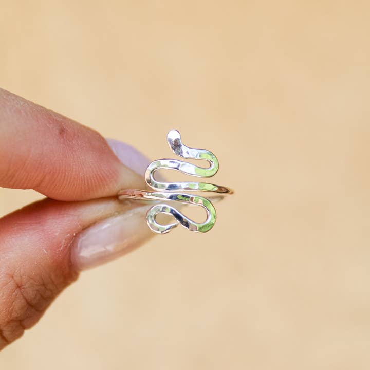Dazed and Topazed - Wholesale Cocktail/Statement Ring - Serpent Adjustable Rings3