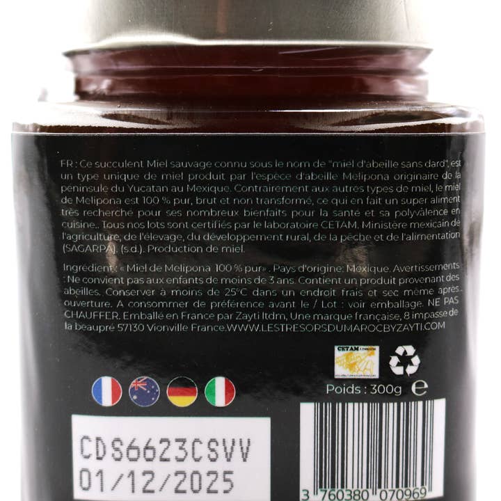 Zayti L.T.D.M - Wholesale Honey - PRECIOUS MELIPONA HONEY (ORGANIC): 300G JAR - SCAPTOTRIGONA6