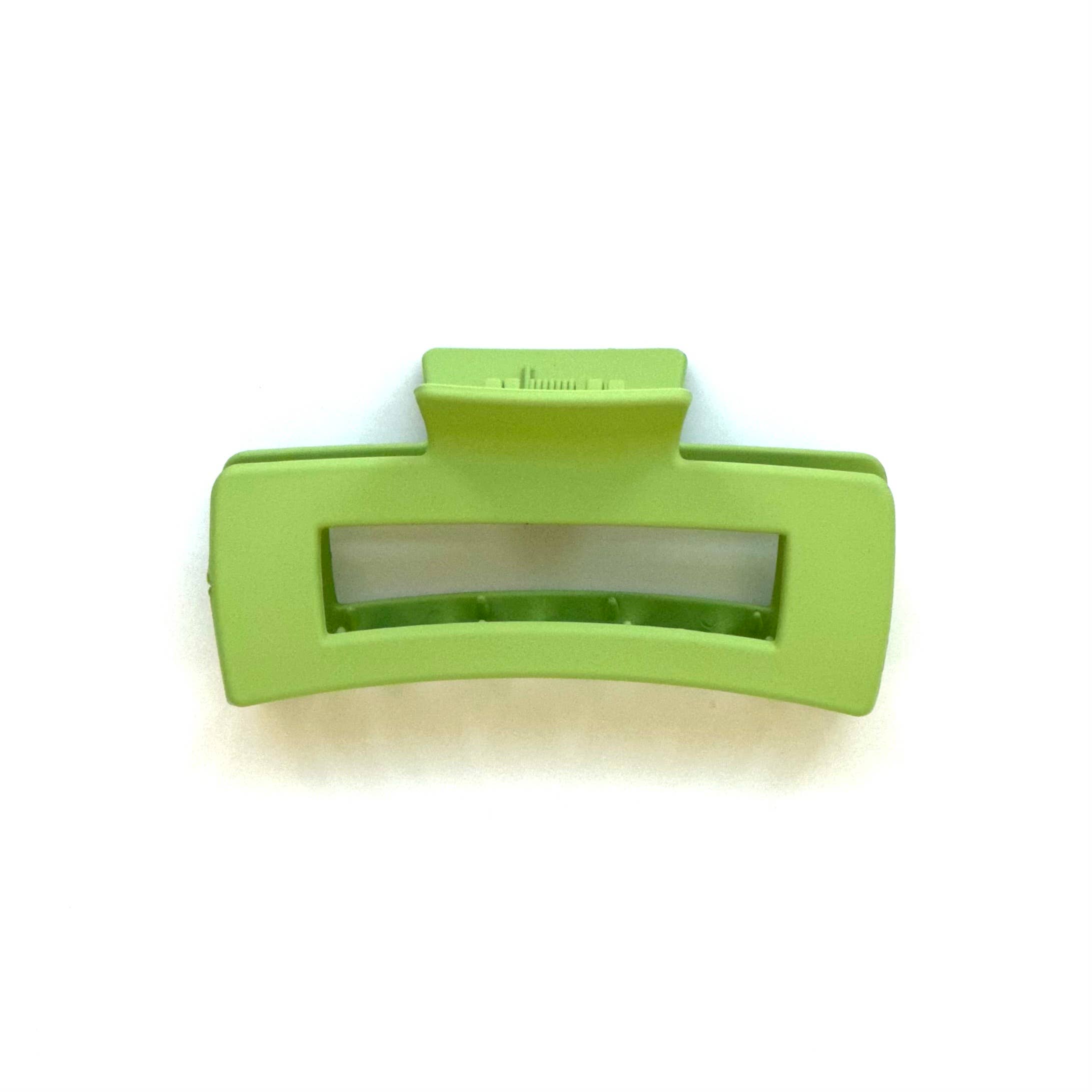 iconic mi - Wholesale Hair Clip - Women's - Jumbo Rectangular Cut Out Hair Claw Matte Mint Green1