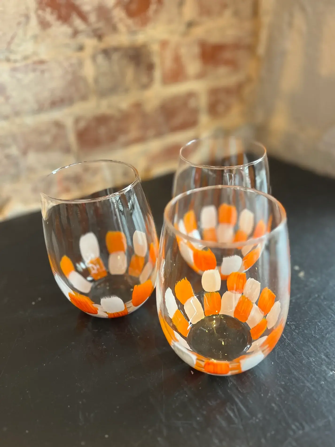 Hand Painted Glass, Co - Wholesale Wine Glass - Two-Tone Color Block Wine Glasses11