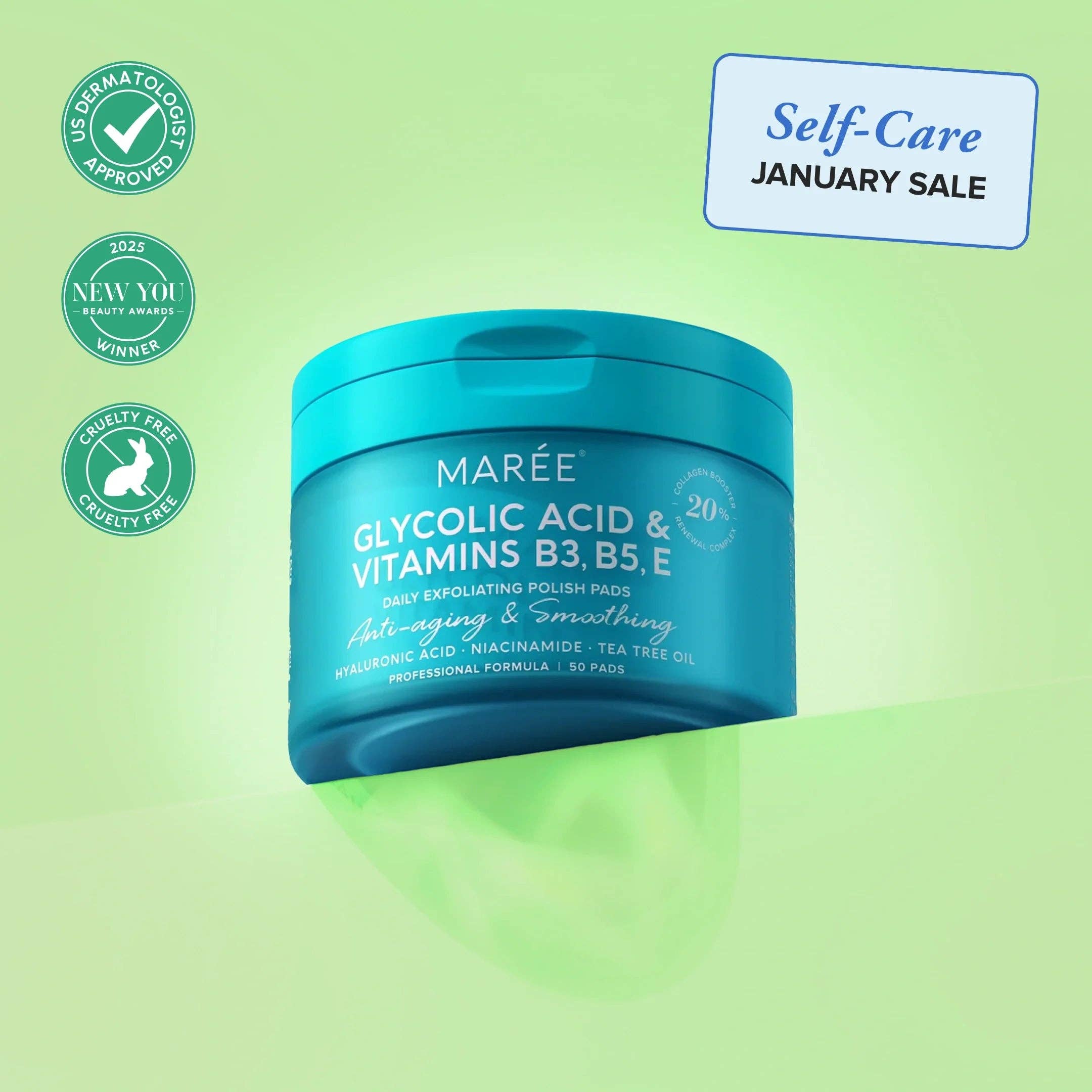 VIAI Beauty - Wholesale Facial Exfoliant/Scrub - Glycolic Acid Exfoliating Pads0