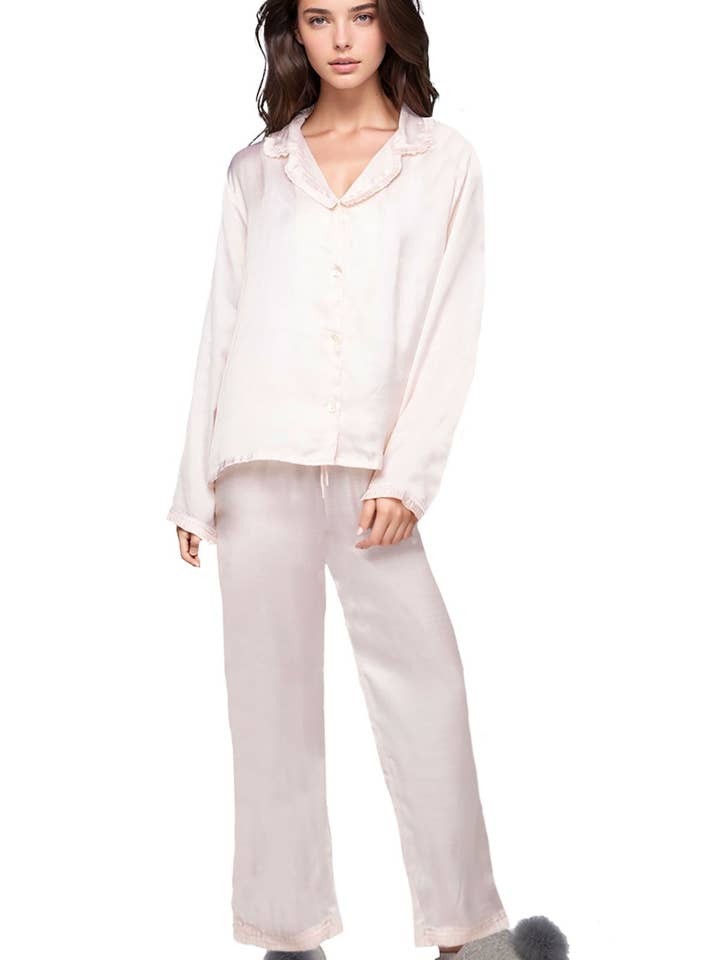 Satin Charlotte Pajama Set for wholesale by Subtle Luxury