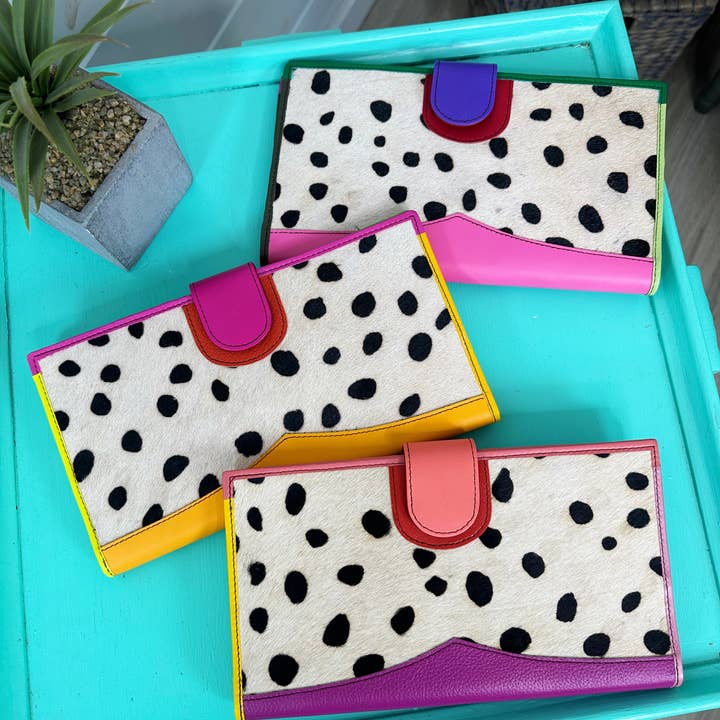 Folklore Couture - Wholesale Wallet - Women's - Colorful Polka Dot Large Wallet | Nash Leather Travel Wallet0