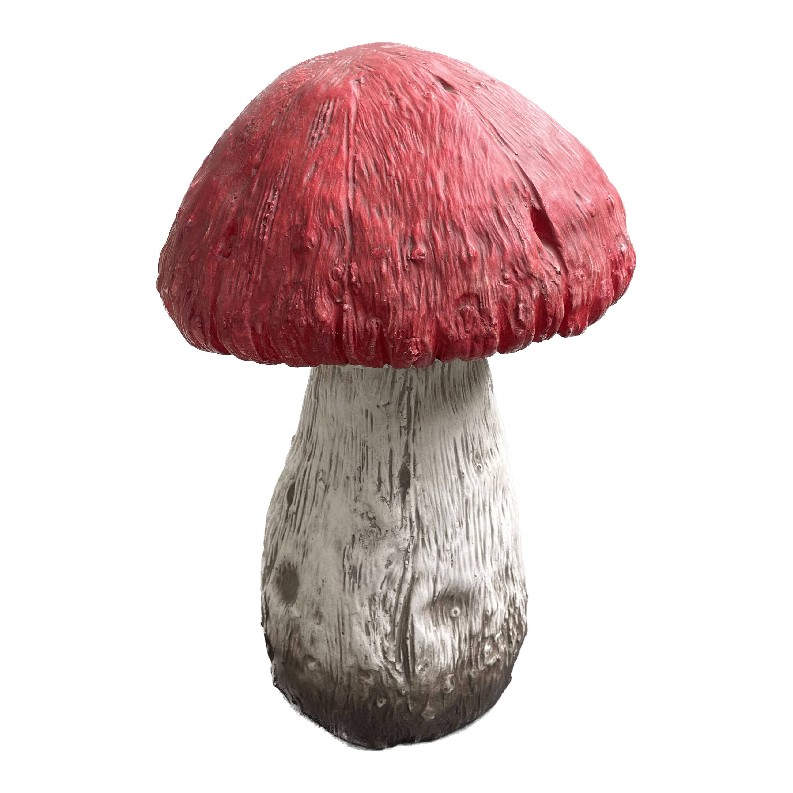 Galt International Company - Vente Bibelots/décorations d'extérieur - Statue en forme de champignon rouge ou orange avec capuchon 15"1