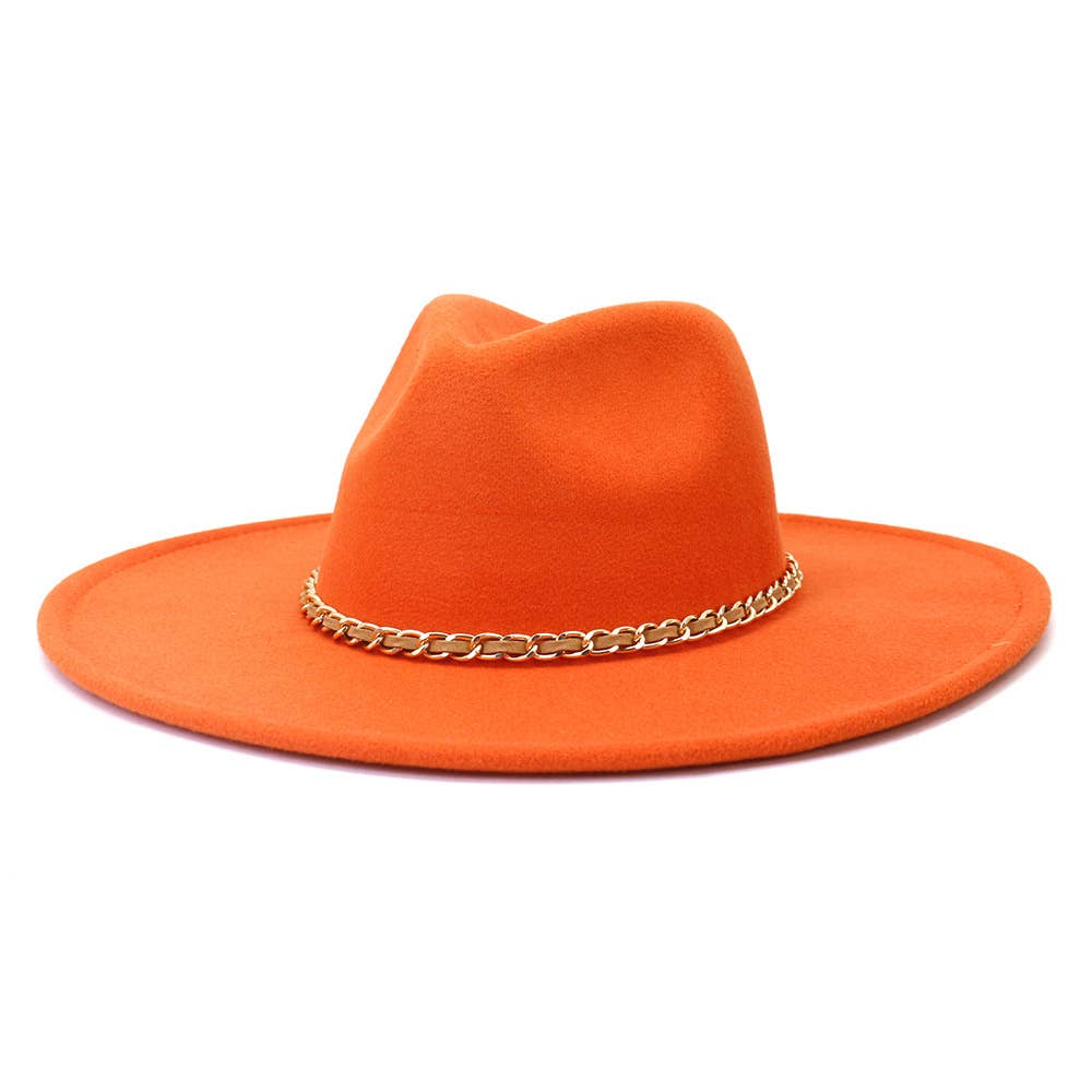 Suzie Q USA - Wholesale Fedora - Women's - Camel Chain Big Brim Peach Heart Top Hat7