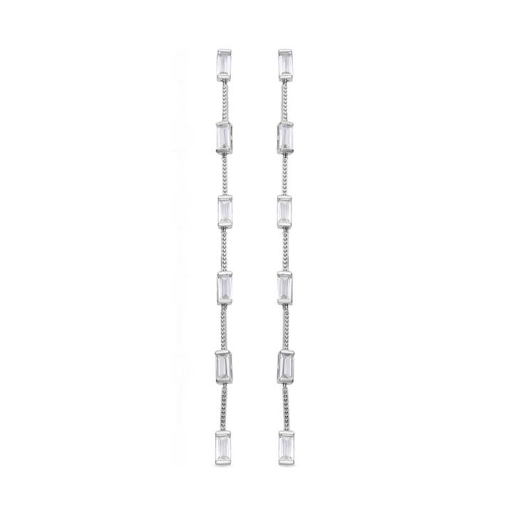 Luxenter örhängen i 925 sterling silver och gnistrande zirkonia med rodiumfinish - Osram för wholesale av Luxenter