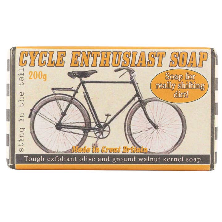 Cyclist's 200g Soap Olive & Walnut for wholesale by Sting in the Tail Ltd
