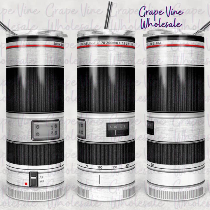 Camera Lens 20oz Tumbler for wholesale by GrapeVineWholesale