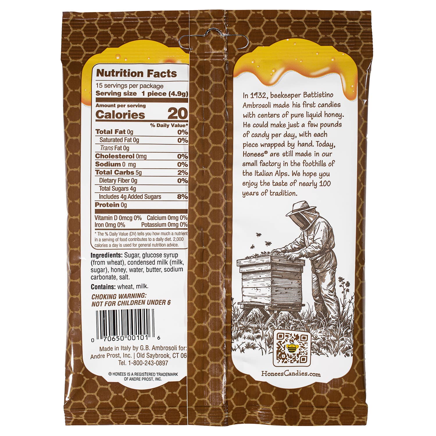 Andre Prost Inc. - Wholesale Hard Candy - HONEES™ Honey Filled Candy- Honey Caramels1