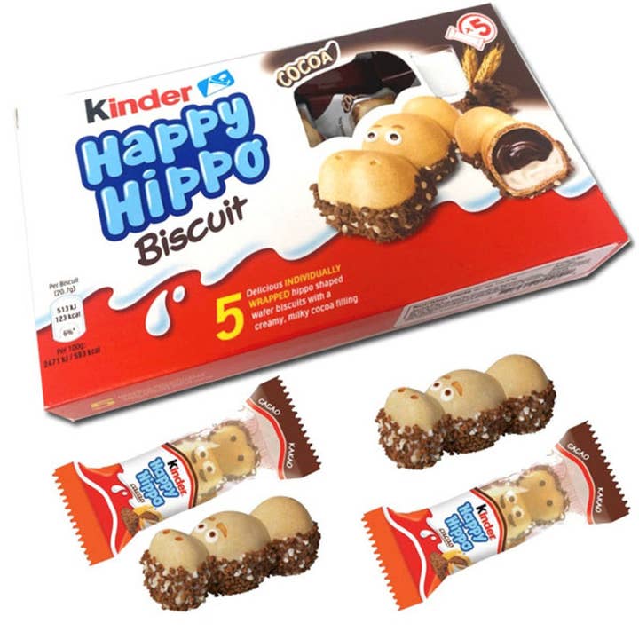 I Got Your Candy - Wholesale Cookie - Kinder Happy Hippo Cocoa Biscuits - 12ct