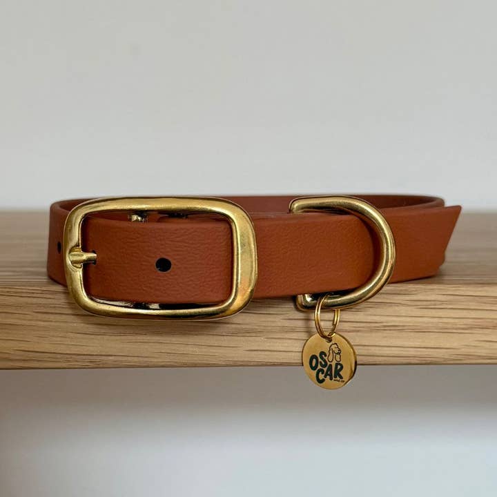 Oscar & co - Wholesale Pet Collar - Dog - Waterproof dog collar in camel Biothane1