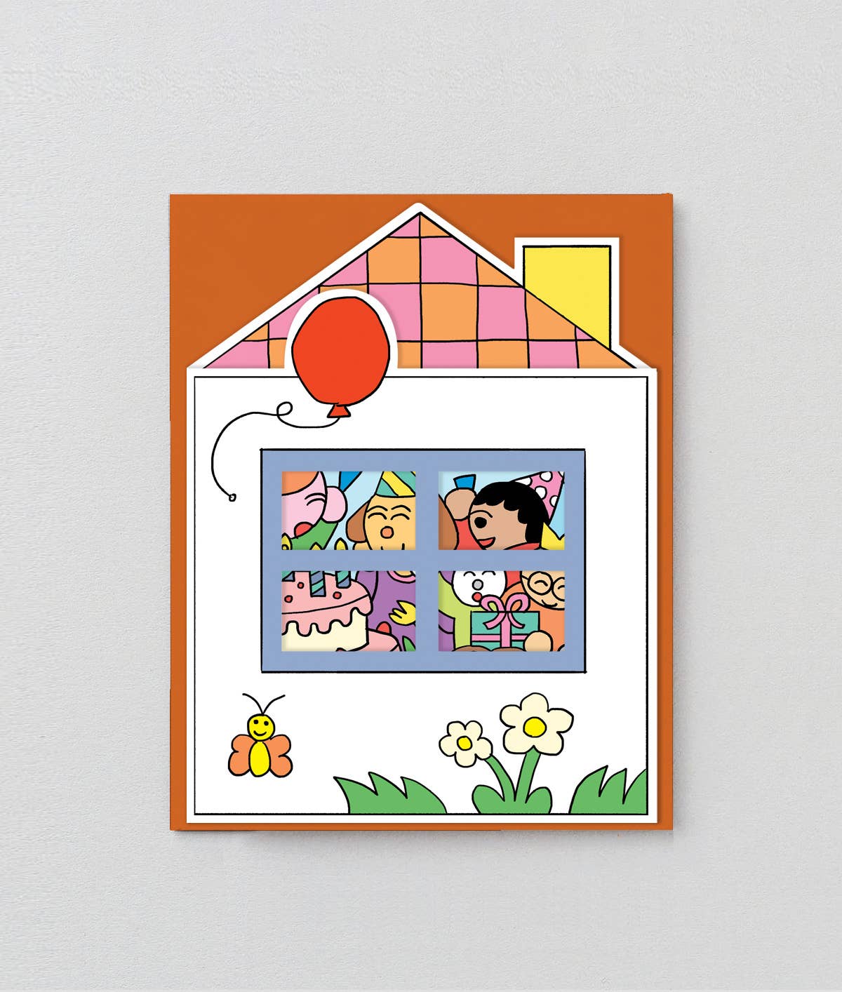 Wrap (US duties paid) - Wholesale Birthday card - Birthday House Party Shaped Card2
